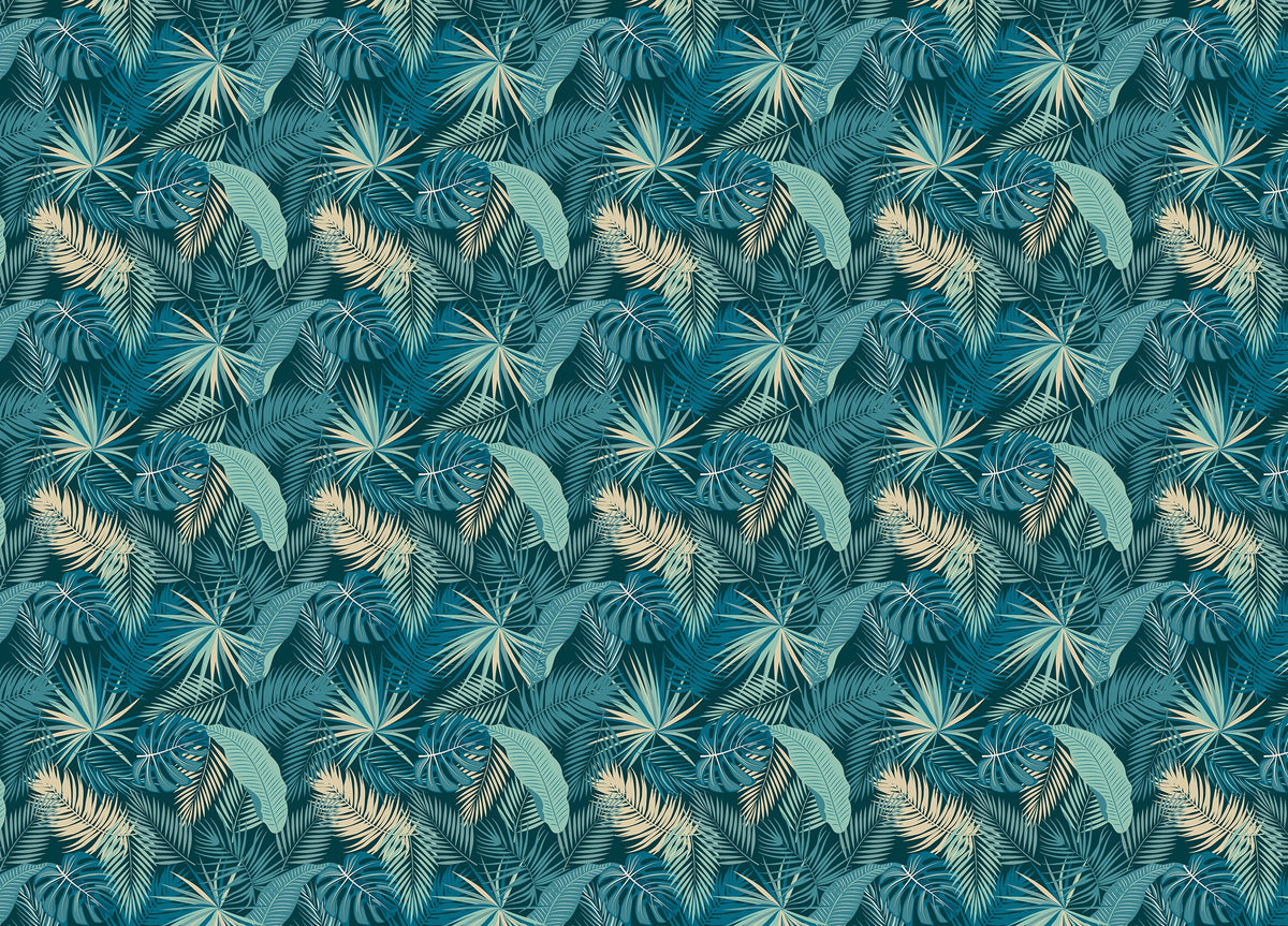 Jungle Palm Leaves Tropical Wallpaper For Walls in your room — zoomed