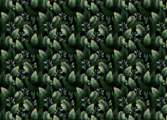 Watercolor Palm Tropical Leaf Green Wallpaper