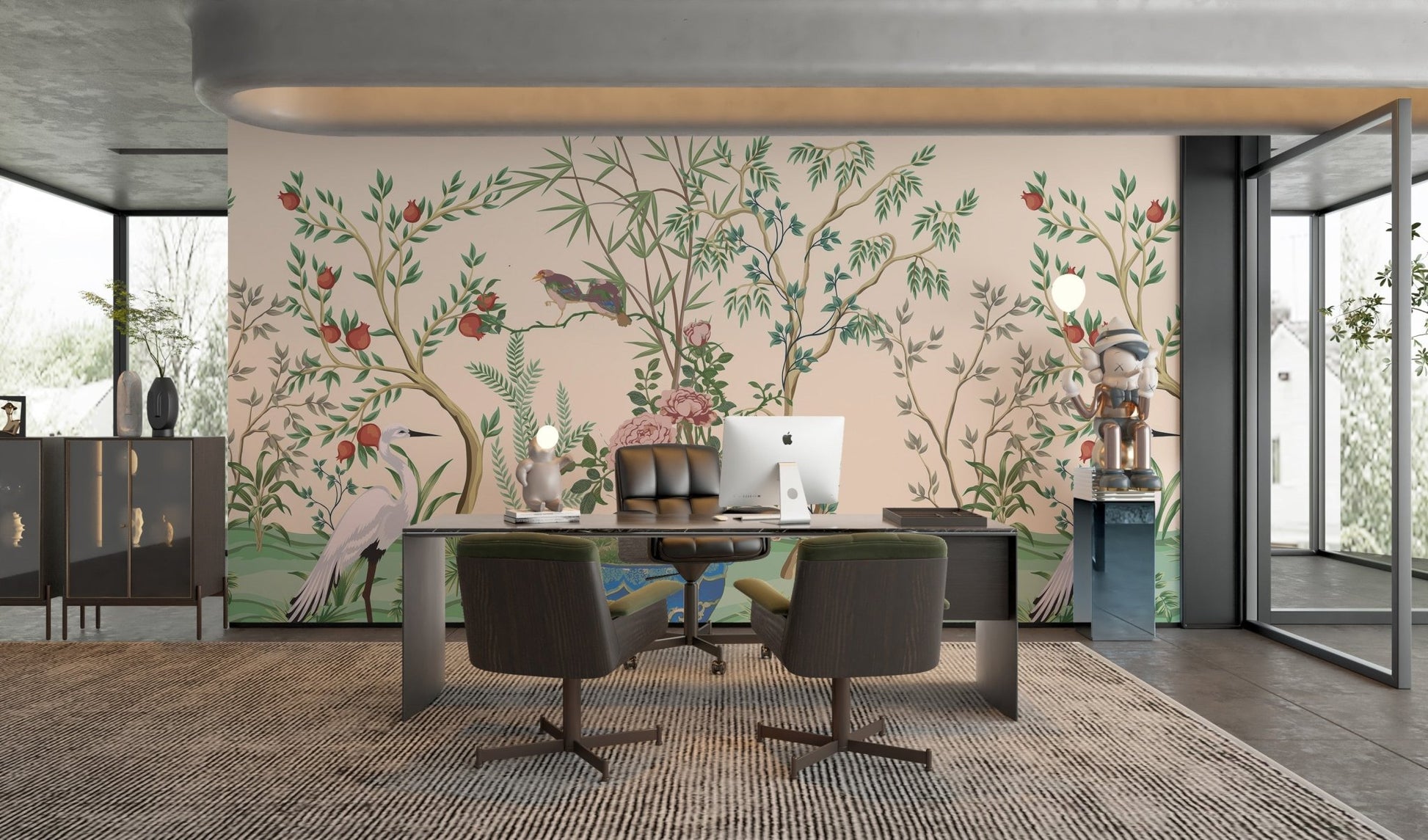 Traditional Chinese Vase Wallpaper Mural - Wallanza