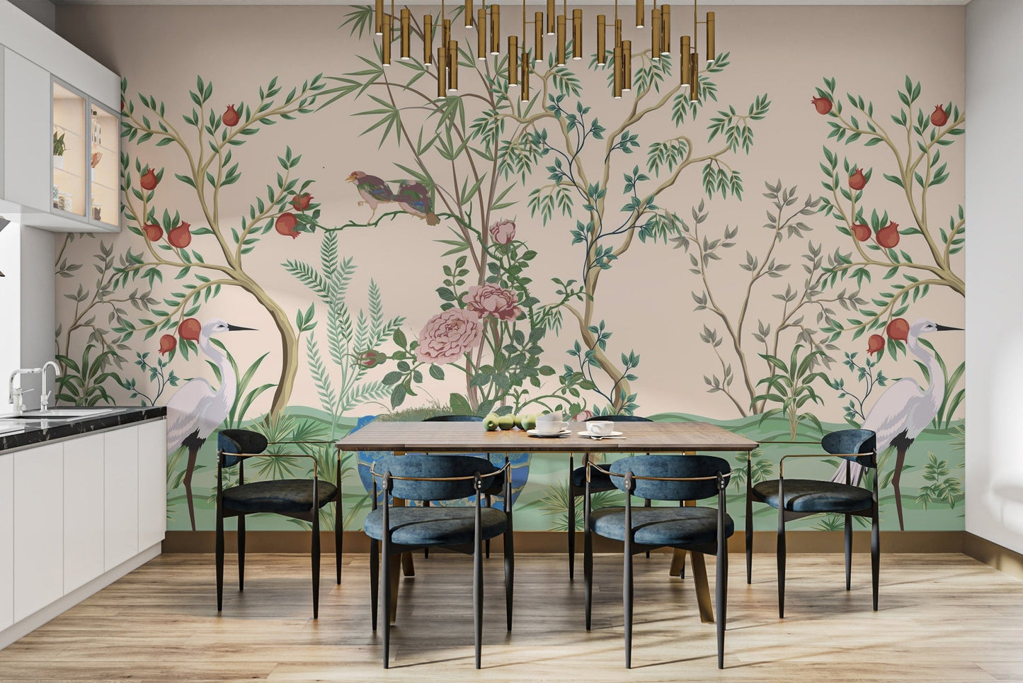 Traditional Chinese Vase Wallpaper Mural - Wallanza