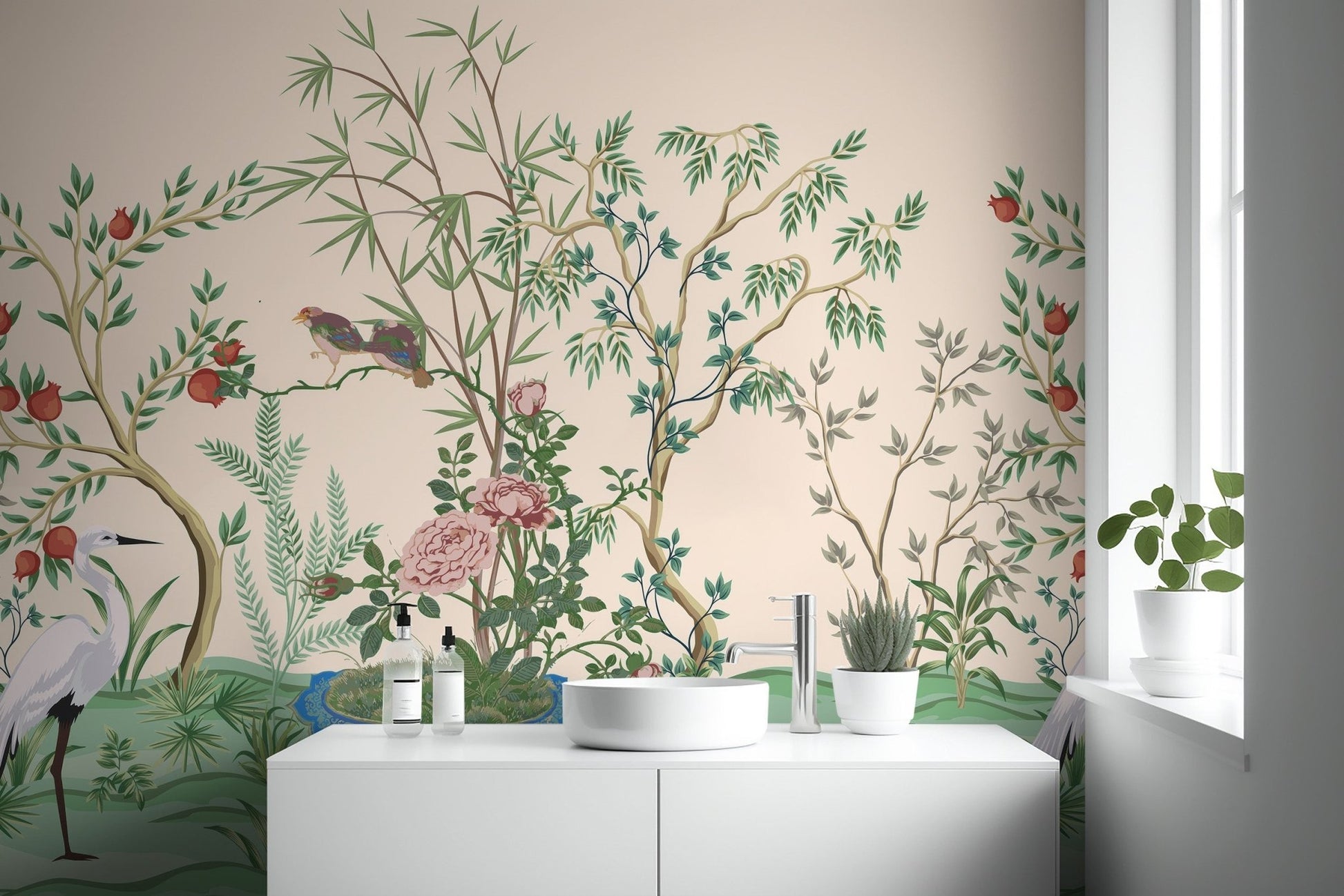 Traditional Chinese Vase Wallpaper Mural - Wallanza