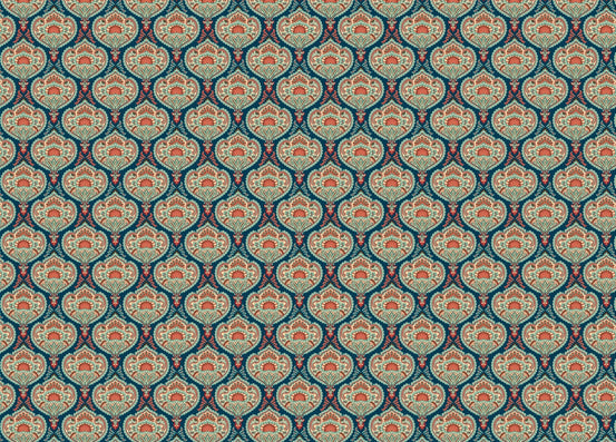 Traditional Motifs Vertical Lines Background Floral Wall mural featuring small flower motifs in rows.