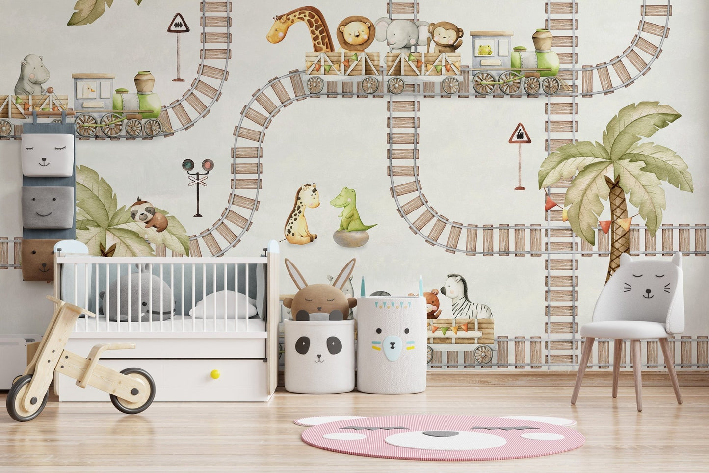 Train Travels Wallpaper Mural - Wallanza