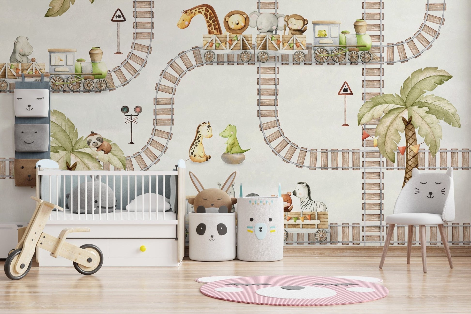 Train Travels Wallpaper Mural - Wallanza