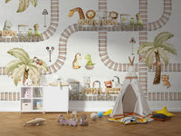 Train Travels Wallpaper Mural - Wallanza