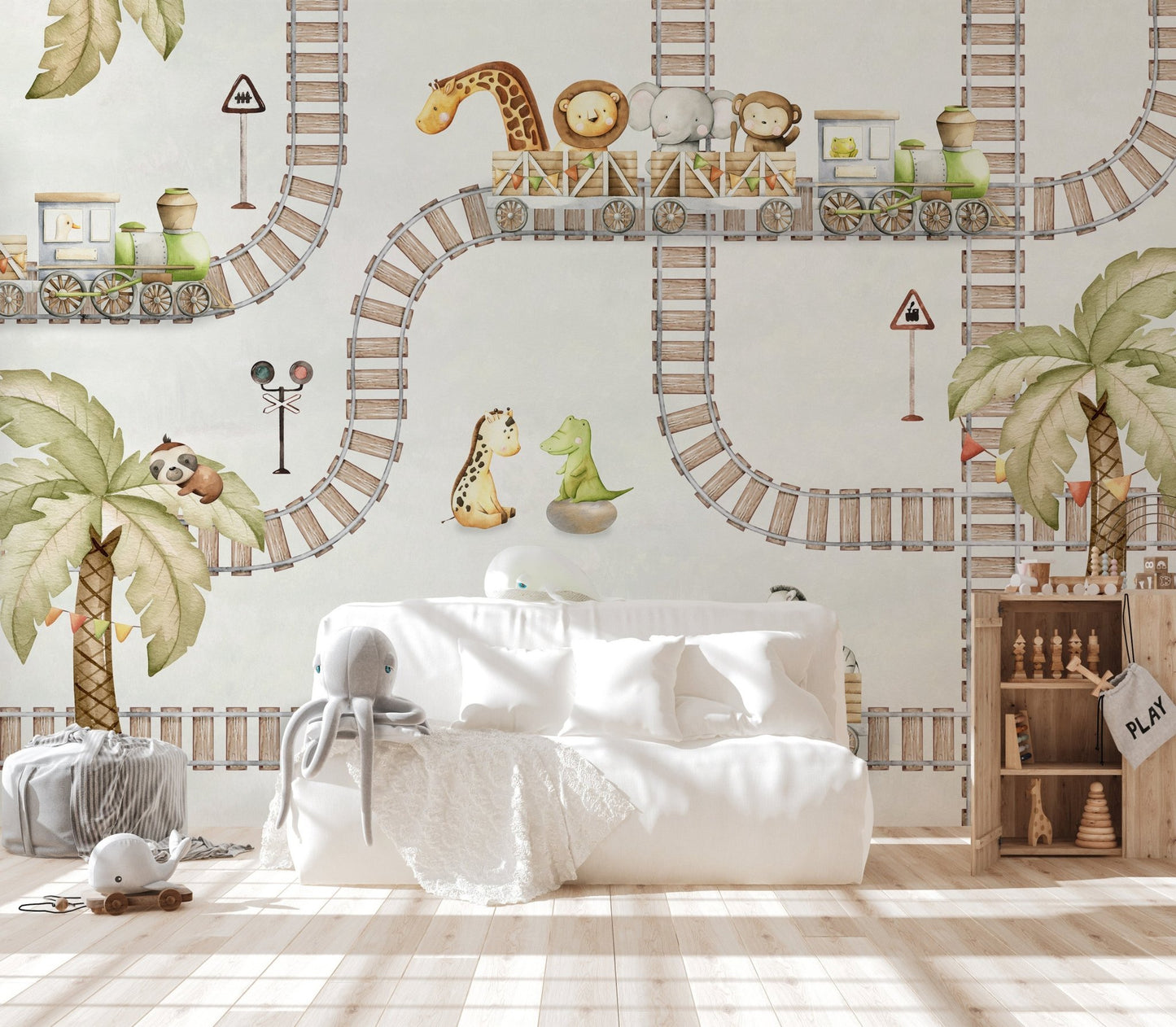 Train Travels Wallpaper Mural - Wallanza