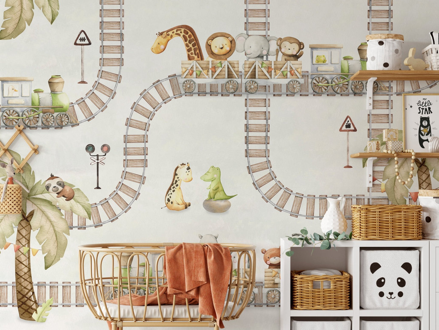 Train Travels Wallpaper Mural - Wallanza