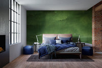 Shades of green wall mural for a peaceful and natural vibe in bedroom.
