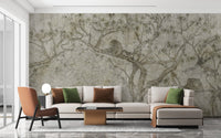 Dynamic Tree of the Predator wall mural for bold living room interiors.
