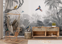 Tropical Birds Canopy Wall Mural - Wallanza