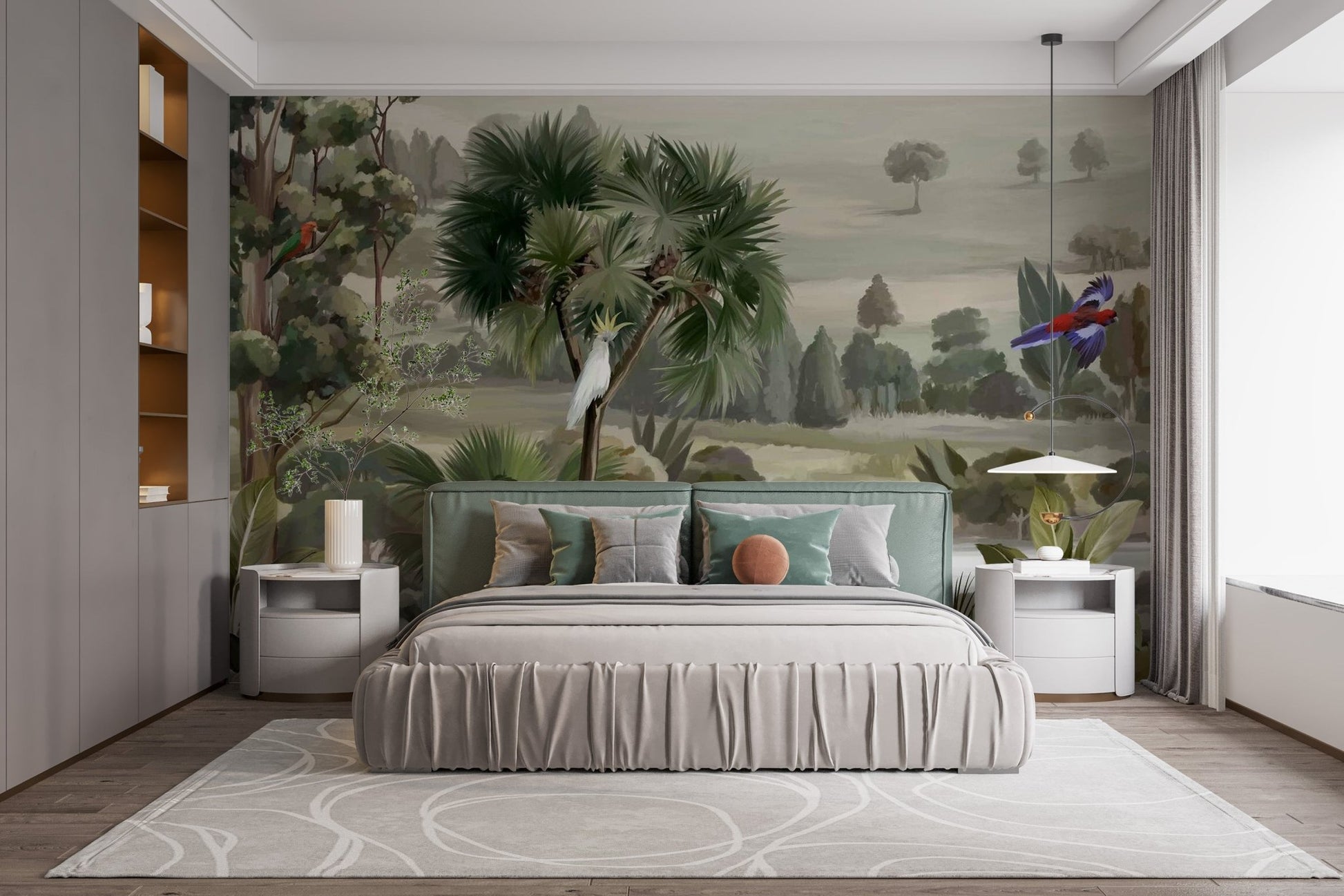 Tropical Birds Jungle Wall Mural - Wallanza