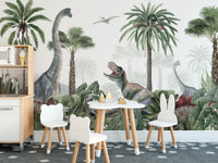 Tropical Dino Landscape Wall Mural - Wallanza