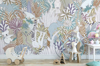 Tropical Fauna Wallpaper Mural - Wallanza