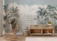Tropical Forest Gate Mural - Wallanza