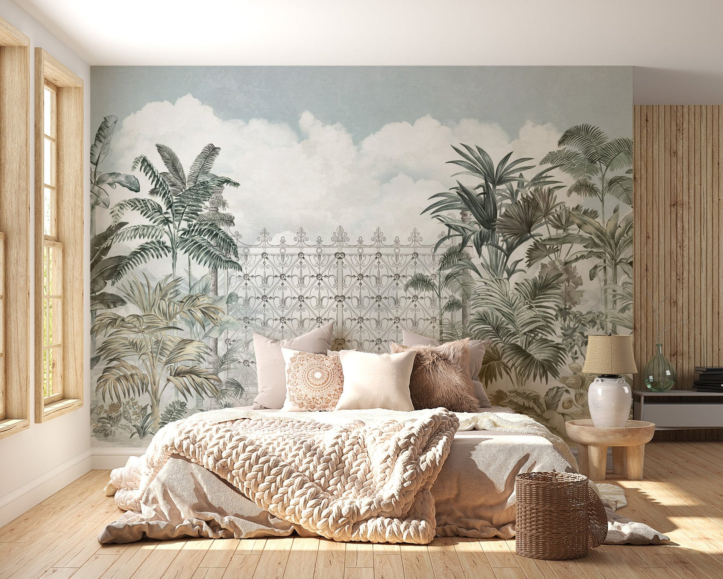 Tropical Forest Gate Mural - Wallanza