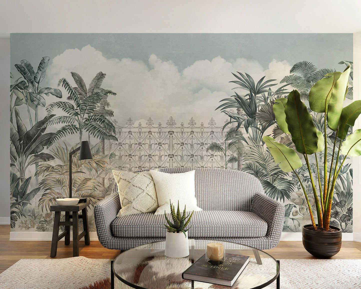 Tropical Forest Gate Mural - Wallanza