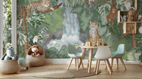 Tropical Jungle Animals Wallpaper Mural - Wallanza