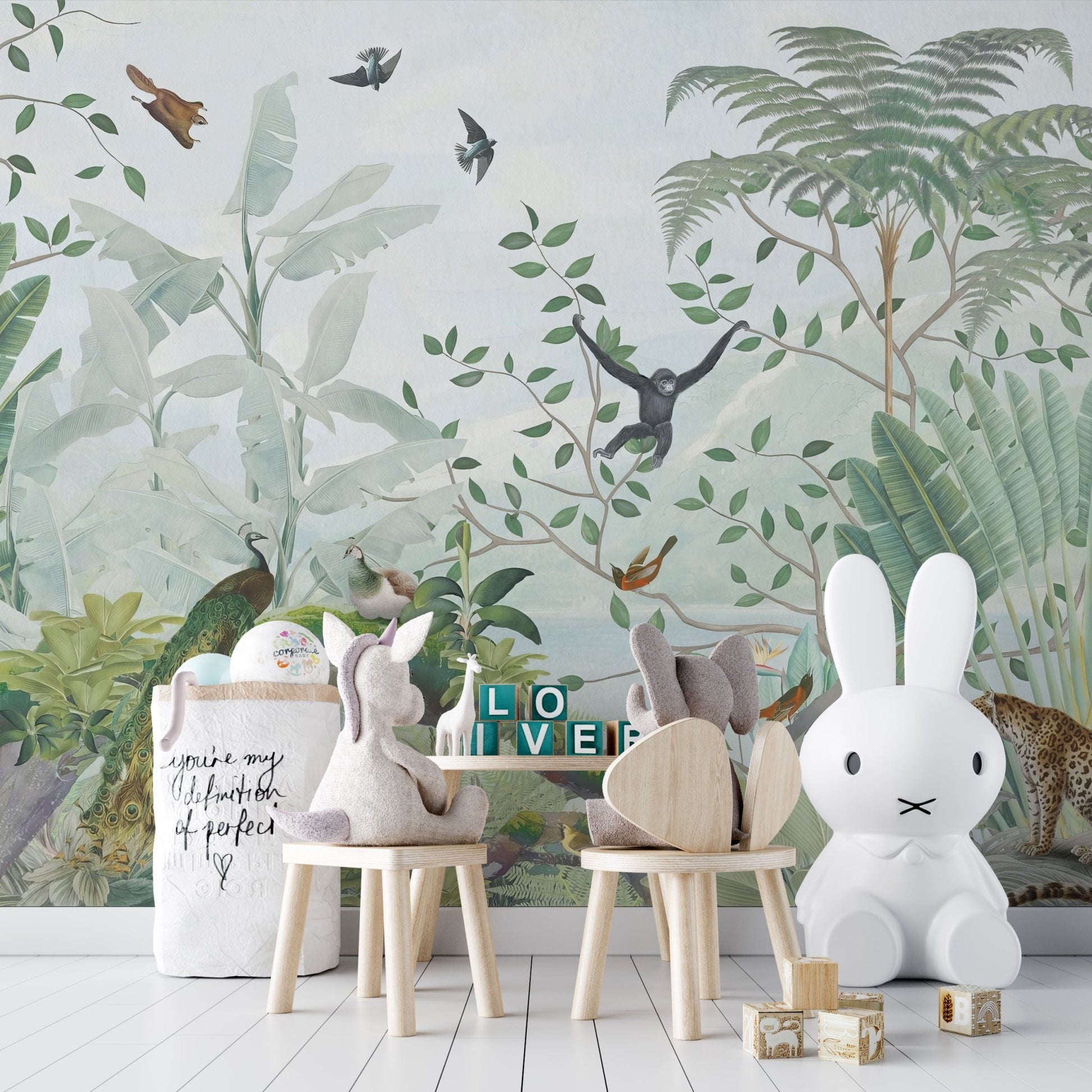 Tropical Jungle Nursery Wallpaper - Wallanza