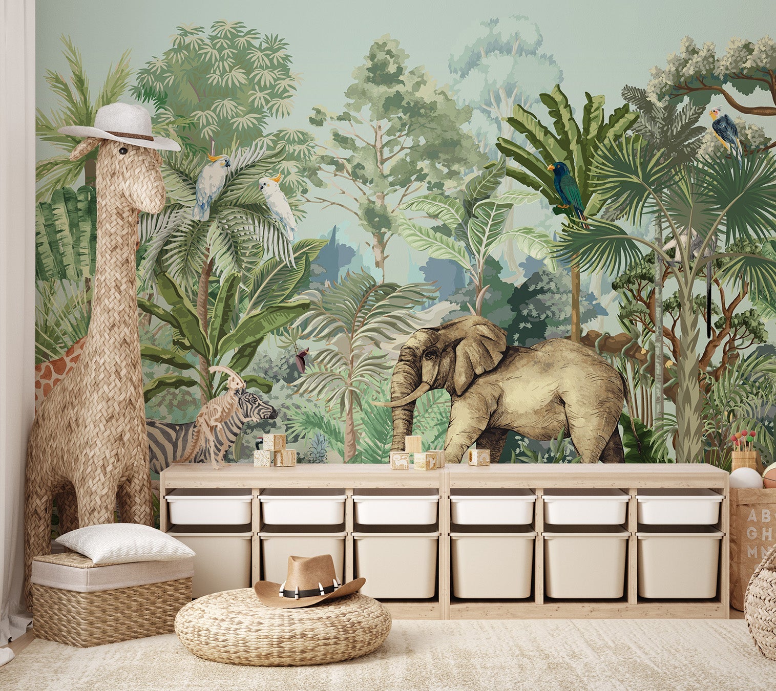 Tropical Jungle Safari Wallpaper - Wallanza