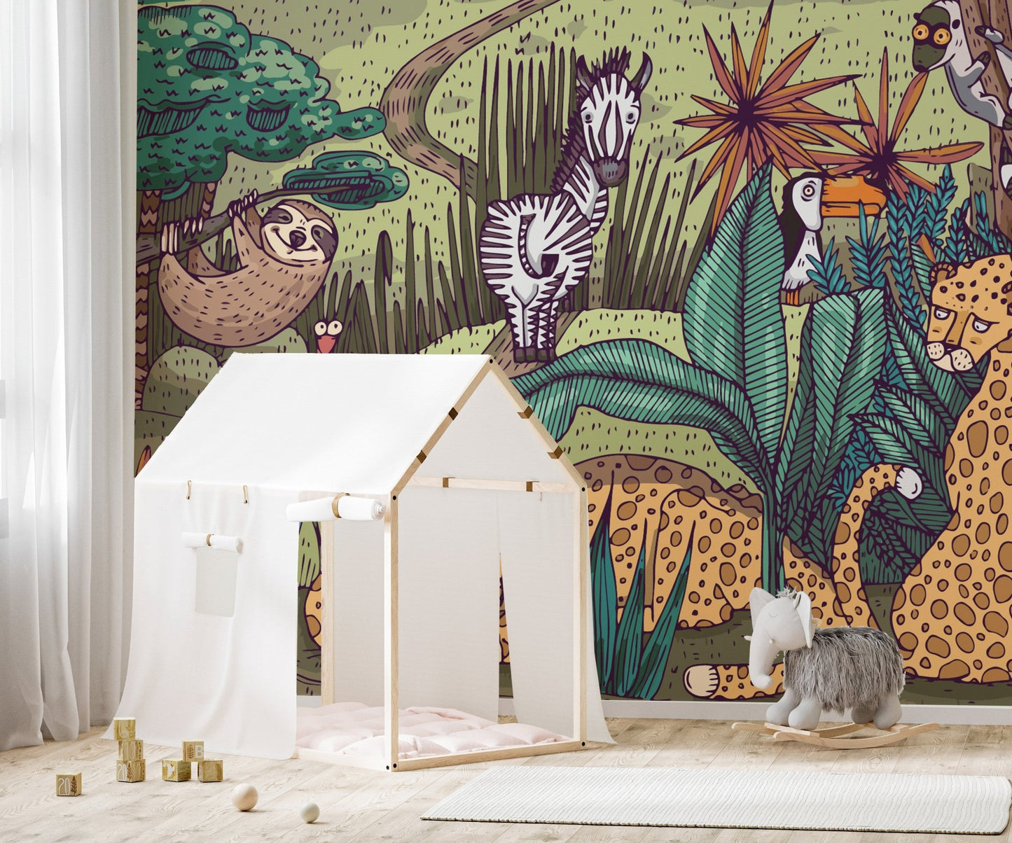 Jungle tales wallpaper for lively and nature-inspired walls.
