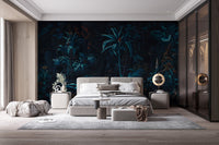 Tropical Night Glow Wallpaper Mural - Wallanza