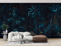 Tropical Night Glow Wallpaper Mural - Wallanza