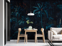 Tropical Night Glow Wallpaper Mural - Wallanza