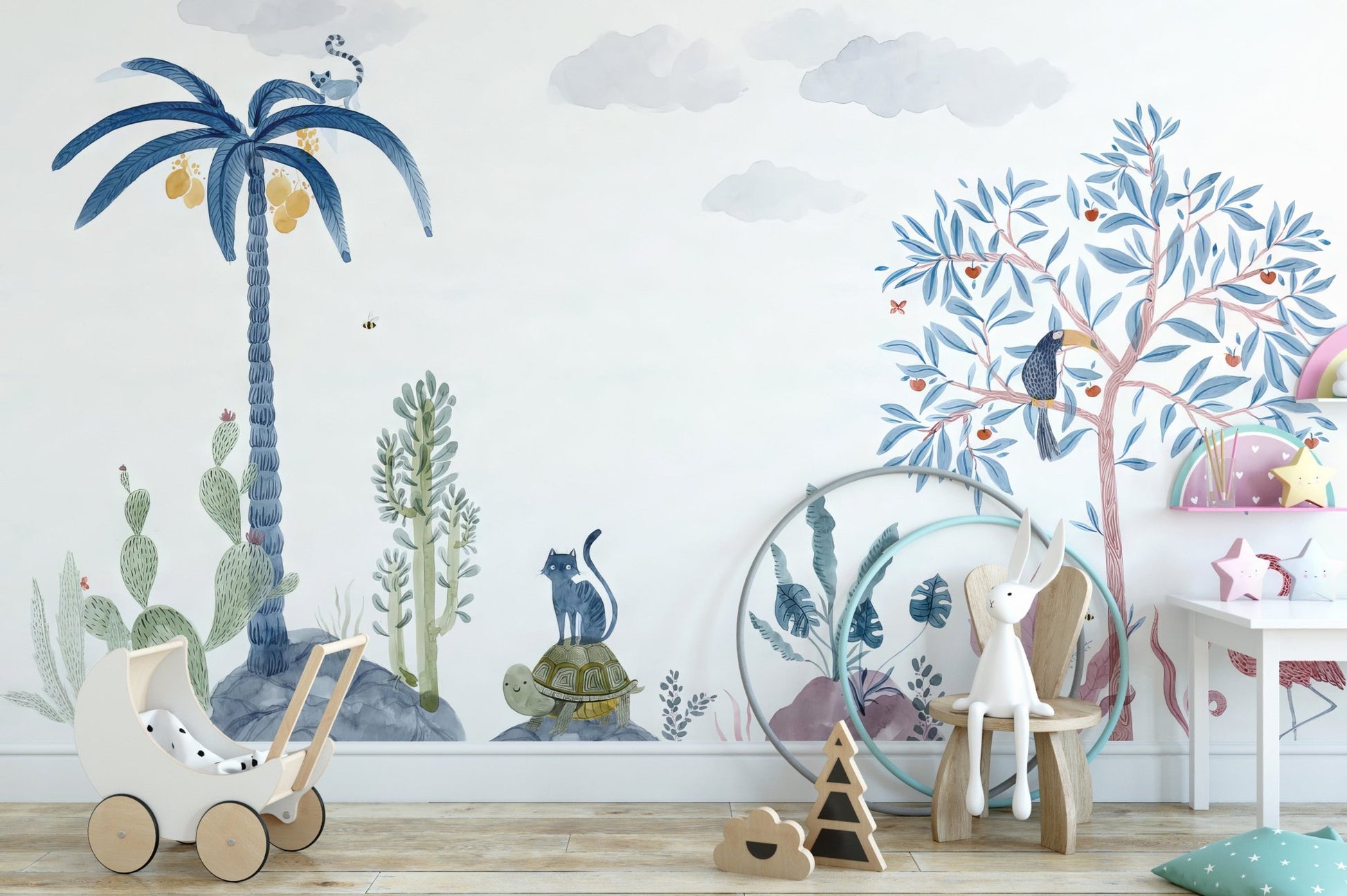 Tropical Oasis Wallpaper Mural - Wallanza