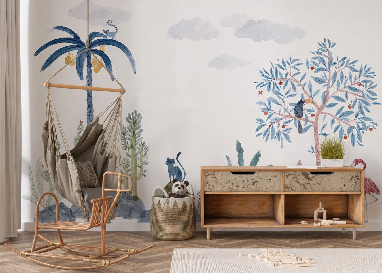 Tropical Oasis Wallpaper Mural - Wallanza