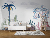 Tropical Oasis Wallpaper Mural - Wallanza