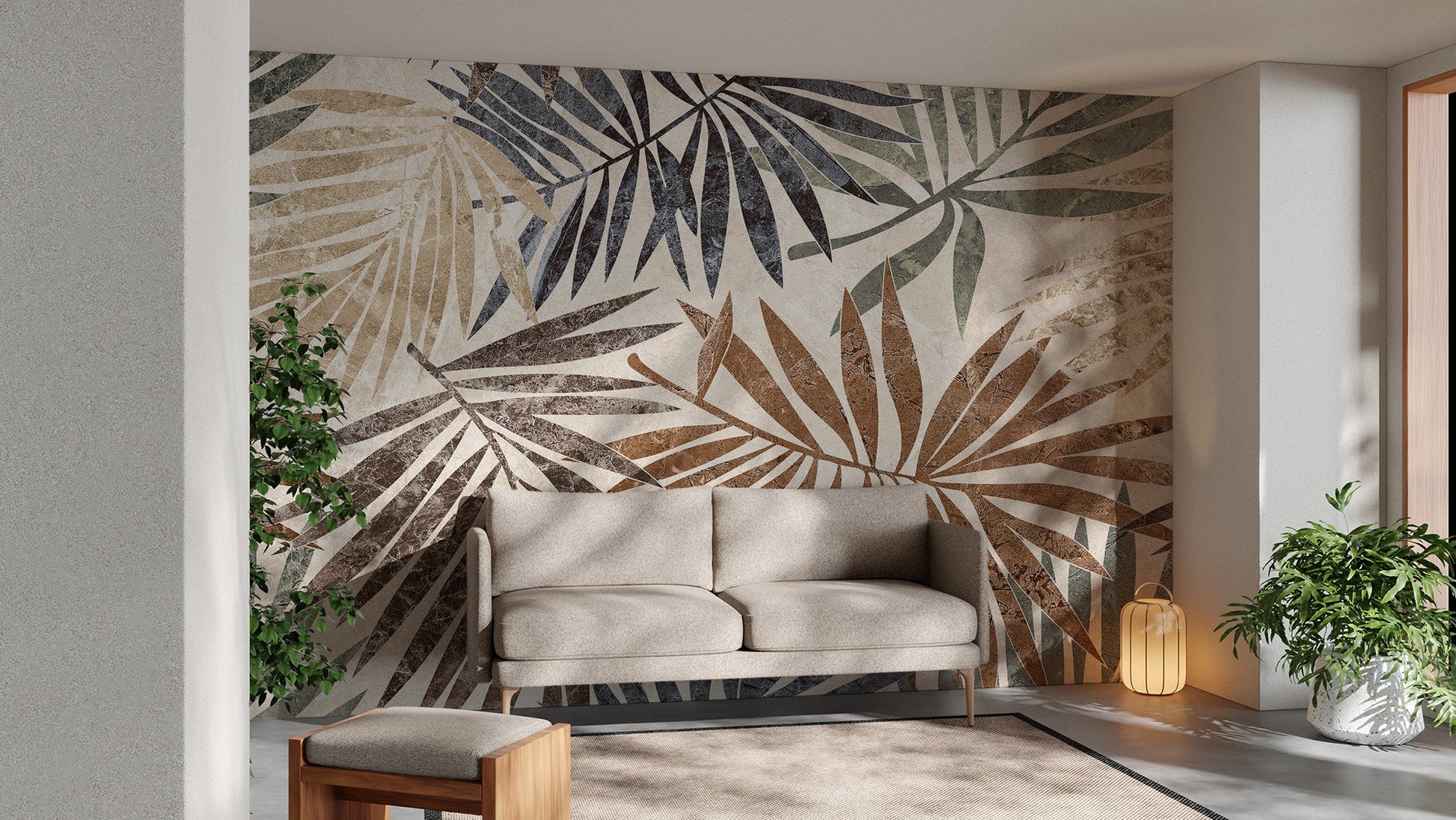 Tropical Palm Wallpaper Mural - Wallanza