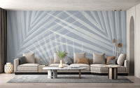 Tropical Paradise Light Blue Mural - Wallanza