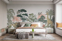 Tropical Wildlife Kids Room Wallpaper - Wallanza