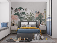 Tropical Wildlife Kids Room Wallpaper - Wallanza