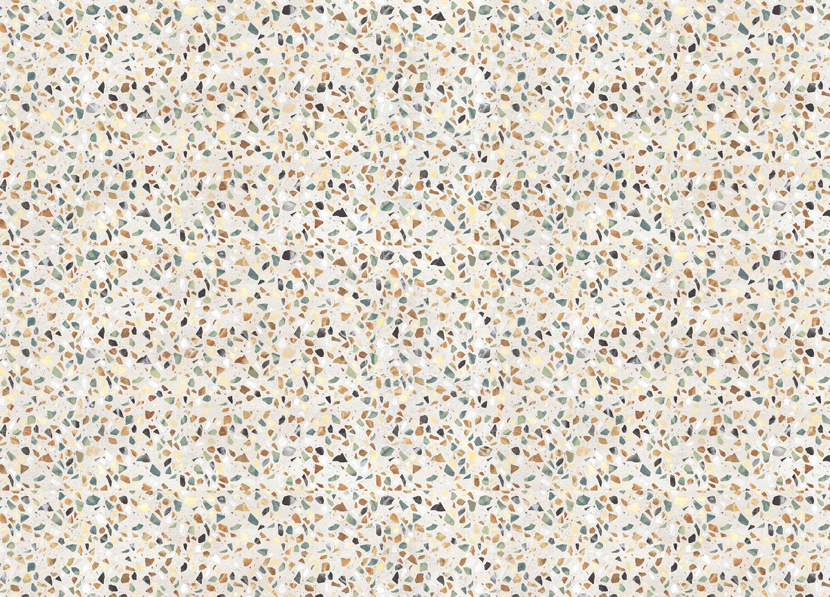 Colorful Mosaic Stones Background Terrazzo Texture Wallpaper in your room — zoomed