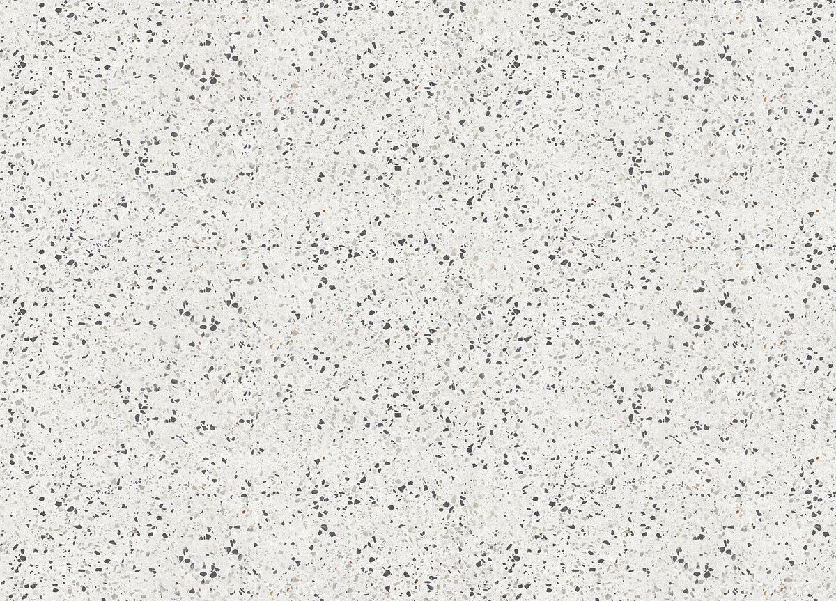 Repeat Pattern Terrazzo Designs White Texture Wallpaper in your room — zoomed