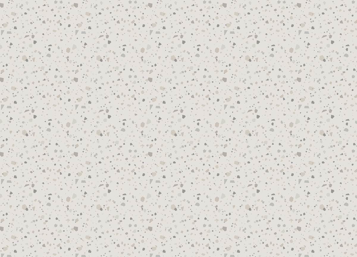 Grey Granite Pattern Beige Natural Stones Terrazzo Wallpaper in your room — zoomed