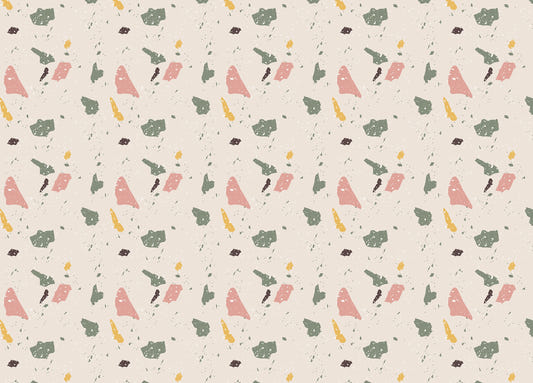 Craquelure Geometric Simulate Granite Terrazzo Wallpaper