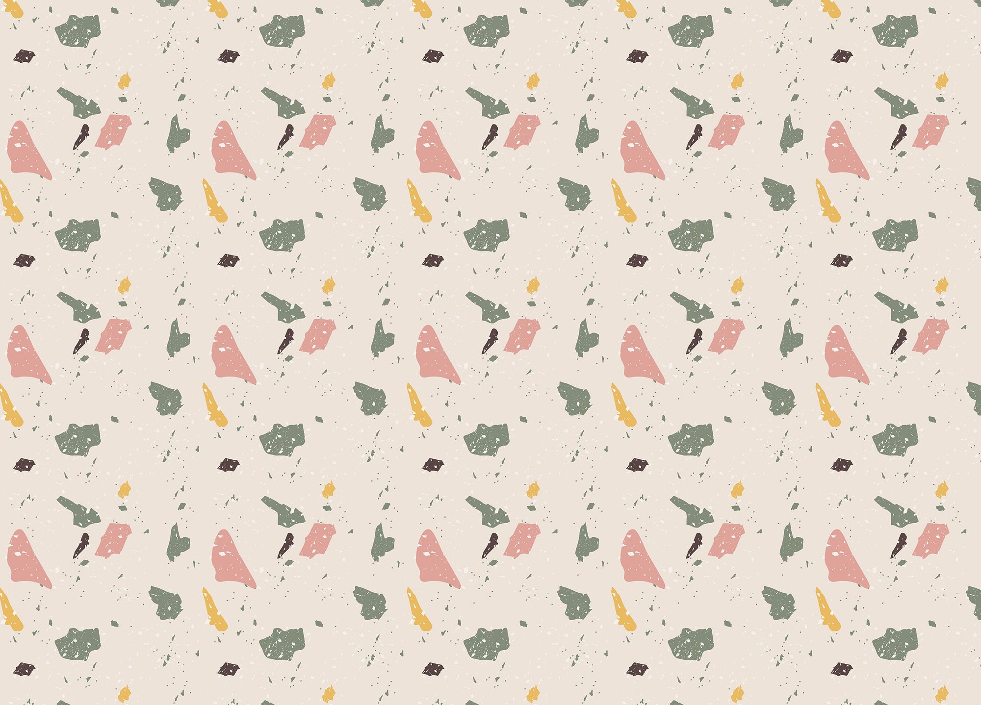 Craquelure Geometric Simulate Granite Terrazzo Wallpaper