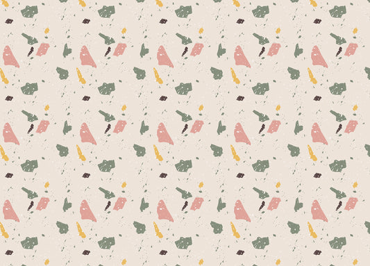 Craquelure Geometric Simulate Granite Terrazzo Wallpaper