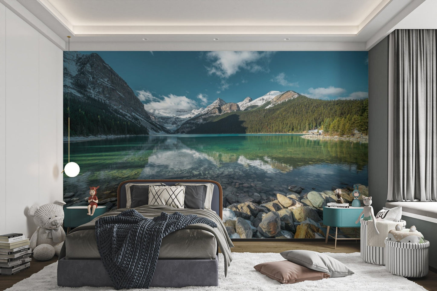 Turquoise Mountain Lake Wallpaper - Wallanza