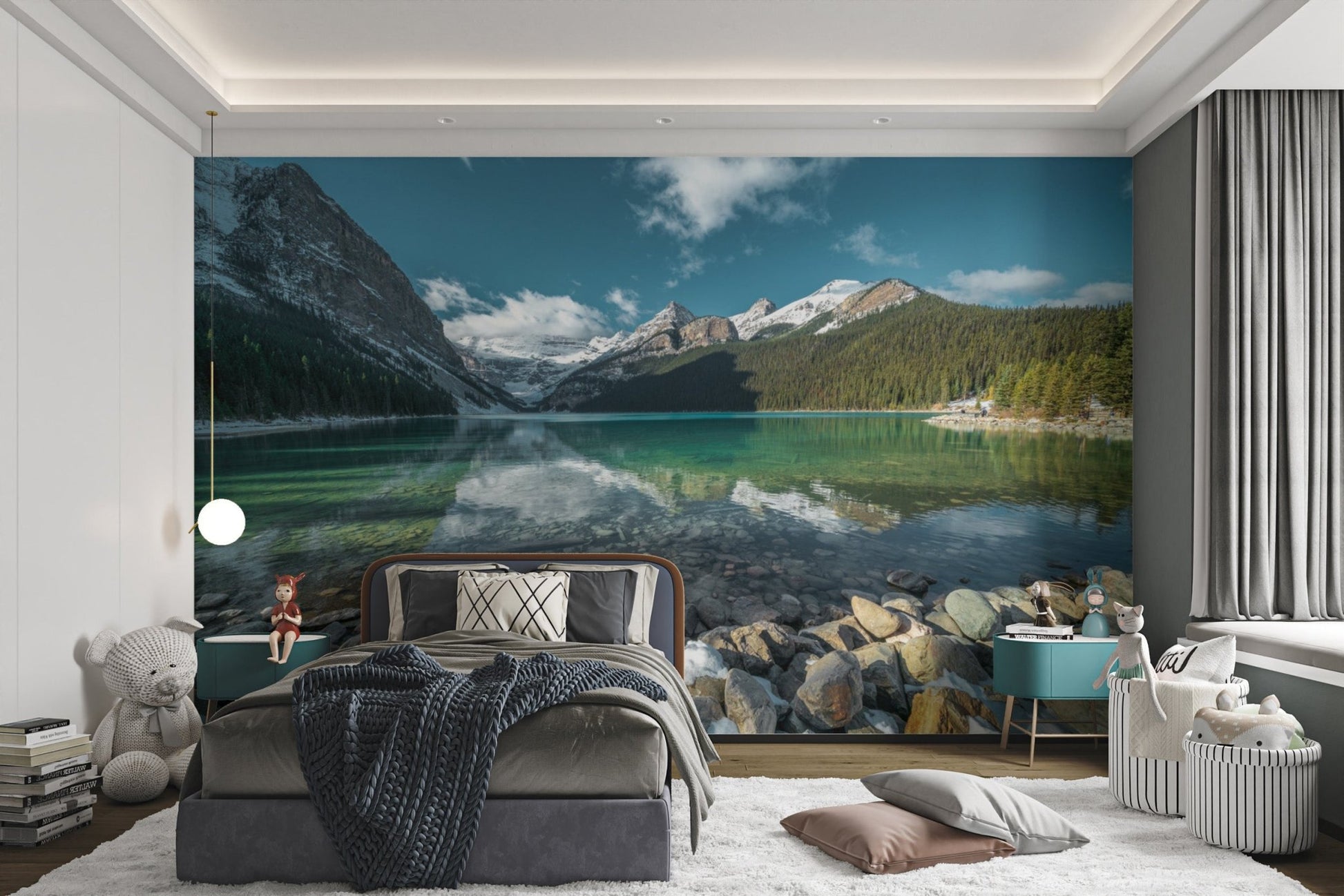 Turquoise Mountain Lake Wallpaper - Wallanza