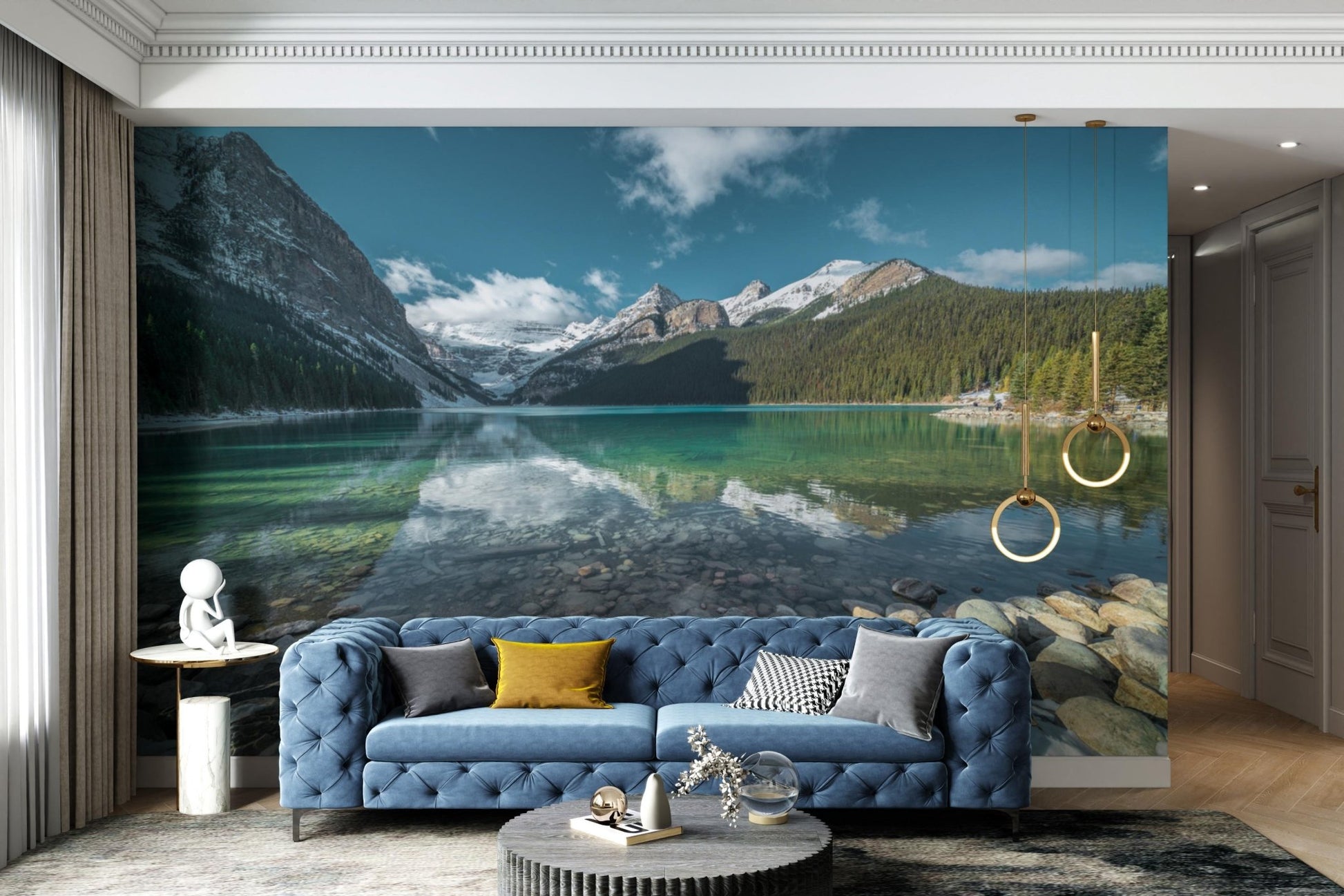 Turquoise Mountain Lake Wallpaper - Wallanza