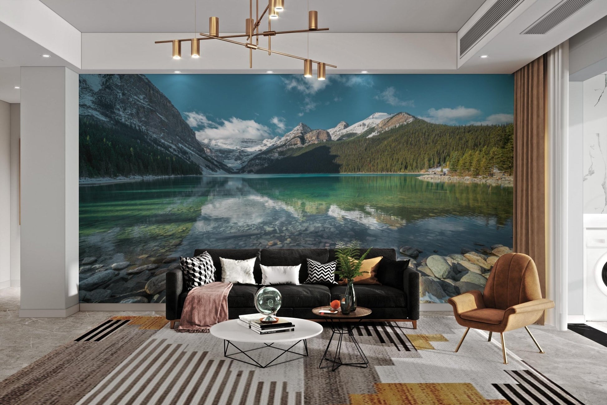 Turquoise Mountain Lake Wallpaper - Wallanza