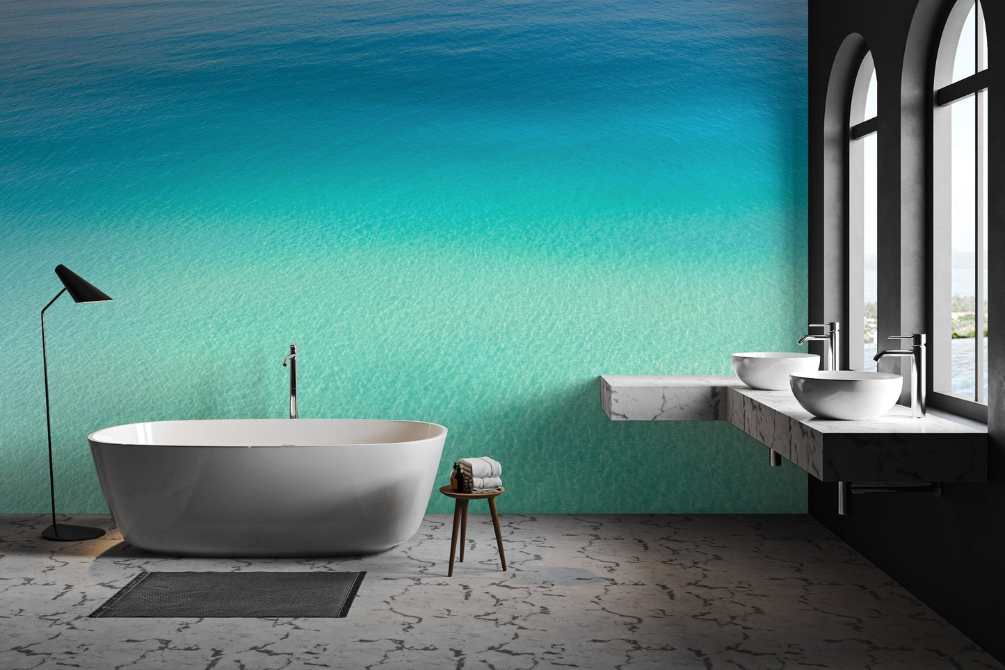 Turquoise Ocean View Wallpaper - Wallanza