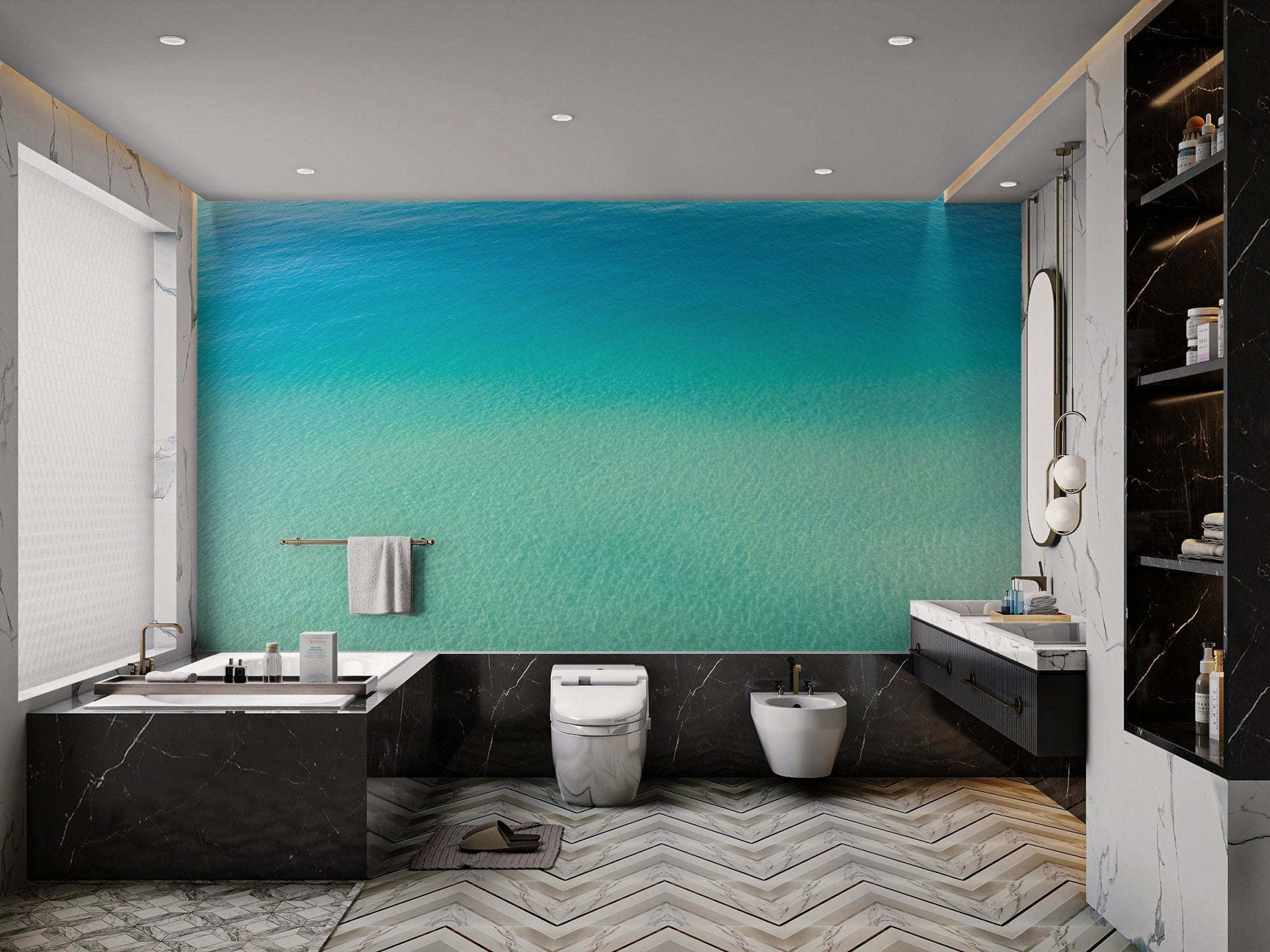 Turquoise Ocean View Wallpaper - Wallanza