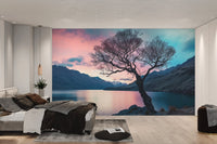 Vibrant nature scenery wall mural for modern office interiors.