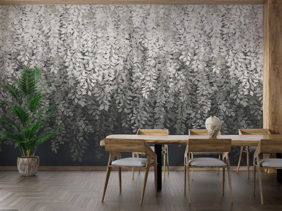 Tyndall vine wallpaper mural ideal for adding a botanical touch to an apartment.