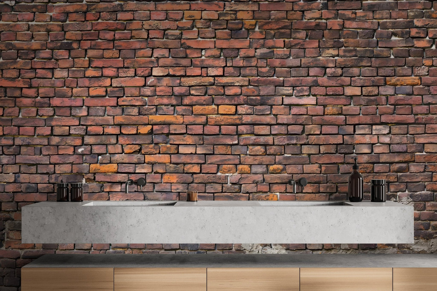 Urban Brick Wallpaper Mural - Wallanza