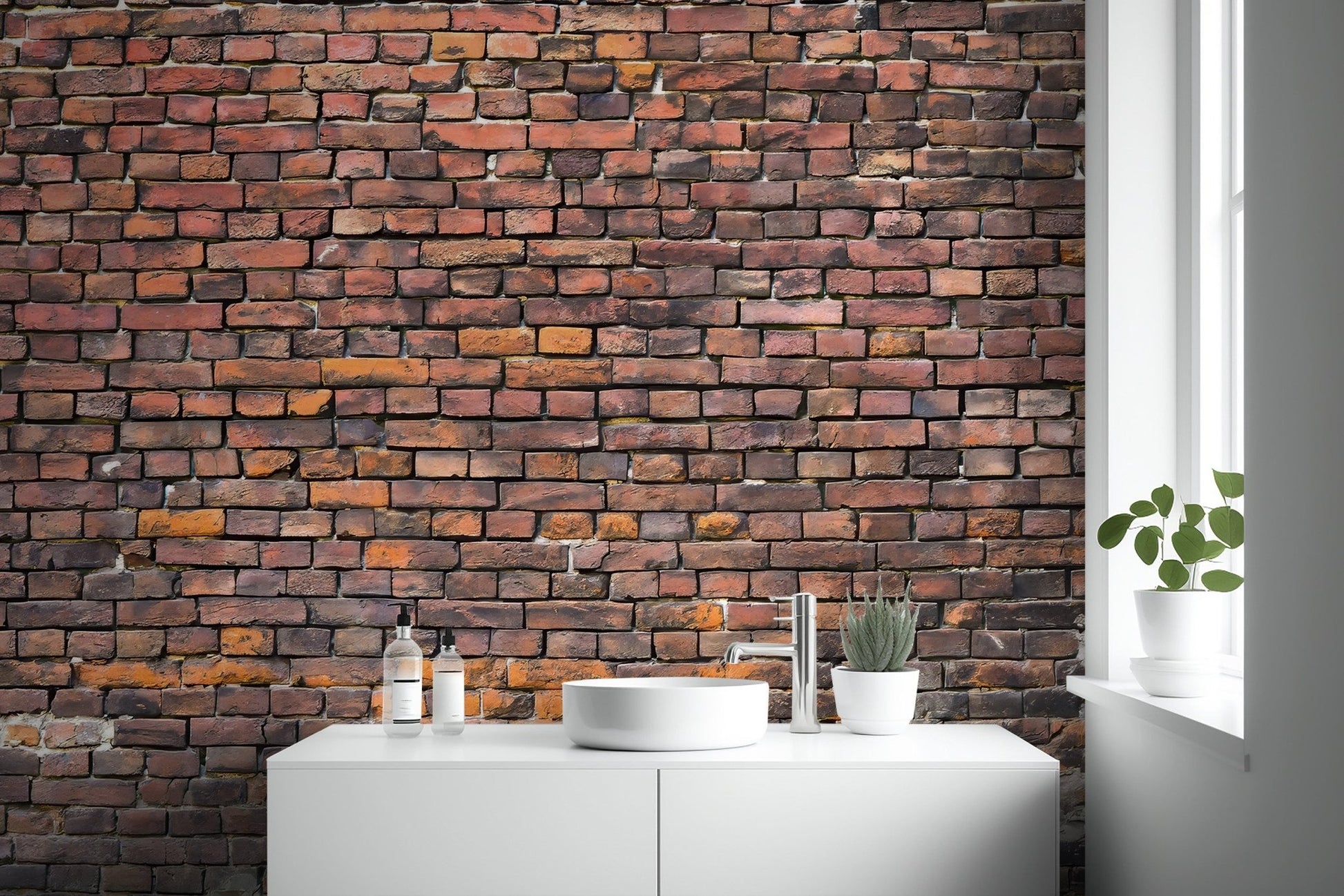 Urban Brick Wallpaper Mural - Wallanza